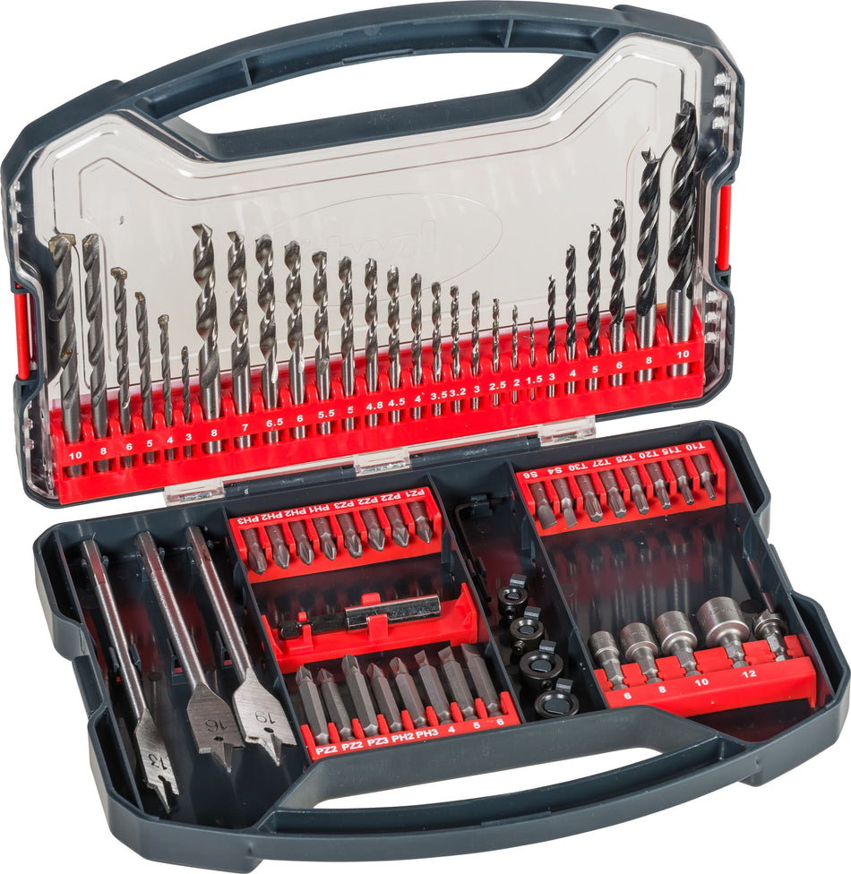 Bit- u. Bohrer-Satz 62-tlg.