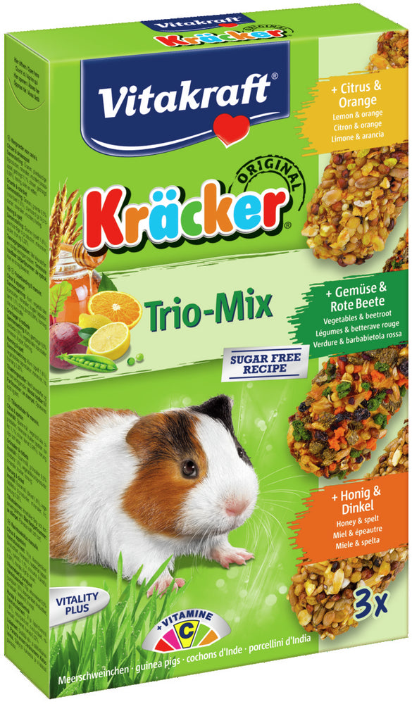 Vitakraft Kräcker Trio Mix Citrus/Gemüse/Honig Meerschweinchen