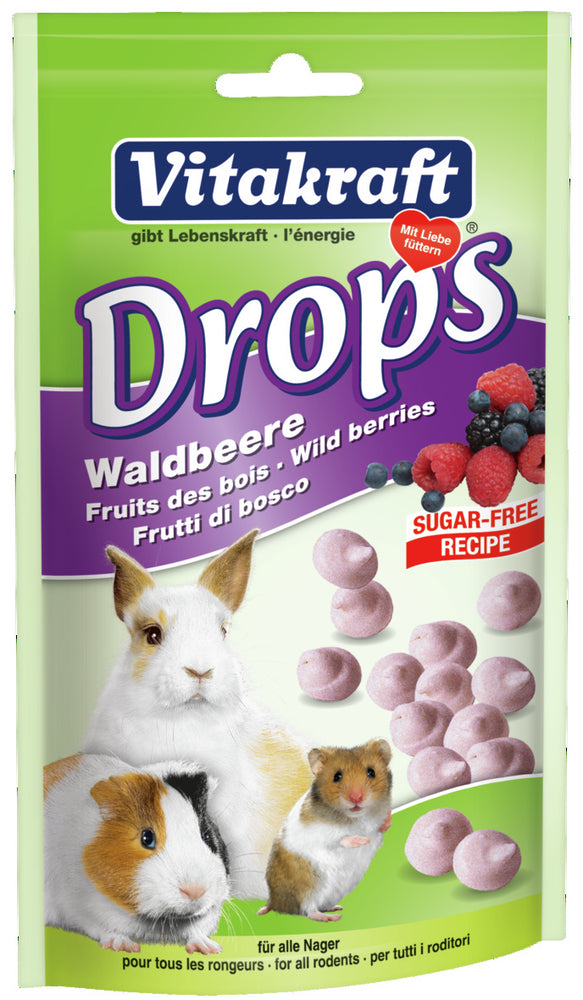 Vitakraft Nagerfutter Drops Waldbeere 75g