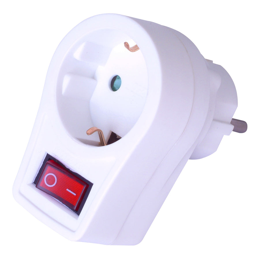 Kopp Zwischenstecker mit Schalter beleuchtet