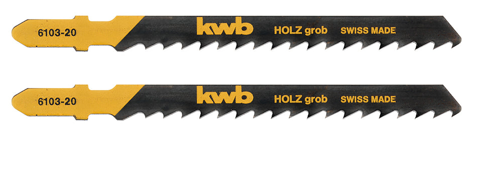 KWB Stichsägeblätter Holz grob 100 mm (2 Stück) HCS