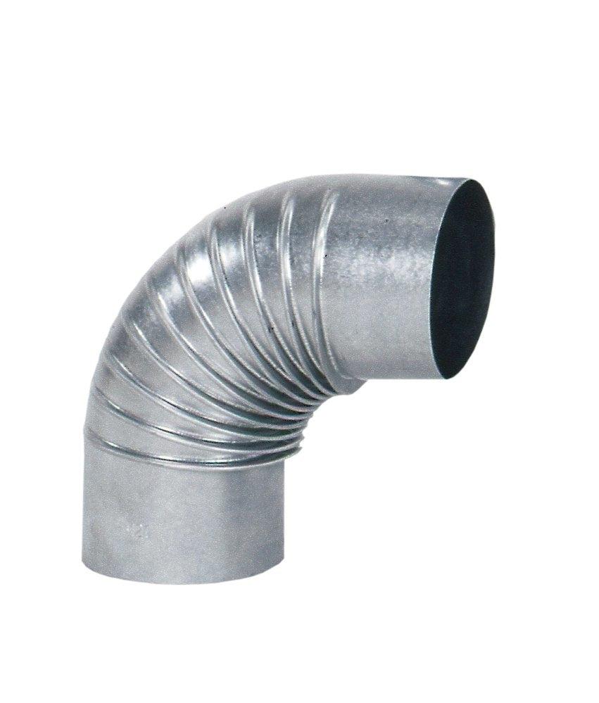 Rohrbogen FAL,D120x90°,0,6 mm ohne Tür feueralumiert