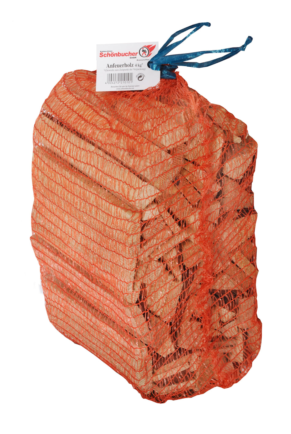 Schönbucher Anfeuerholz im Netz 5 dm³ Holzvolumen 9,5 rdm Raumvolumen