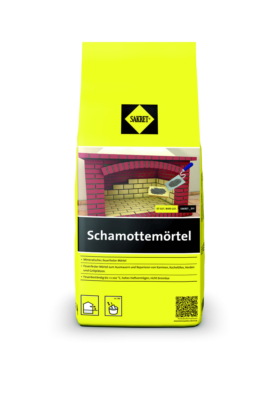 Schamottemörtel feuerfest 5 kg