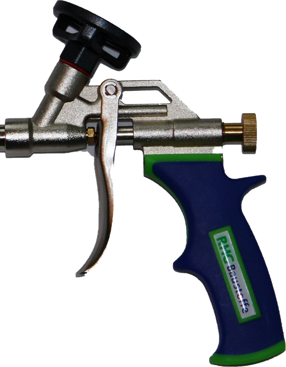 RHG PROFI PU-Schaumpistole – Für 1K Pistolenschaum, verchromt, gummierter Griff