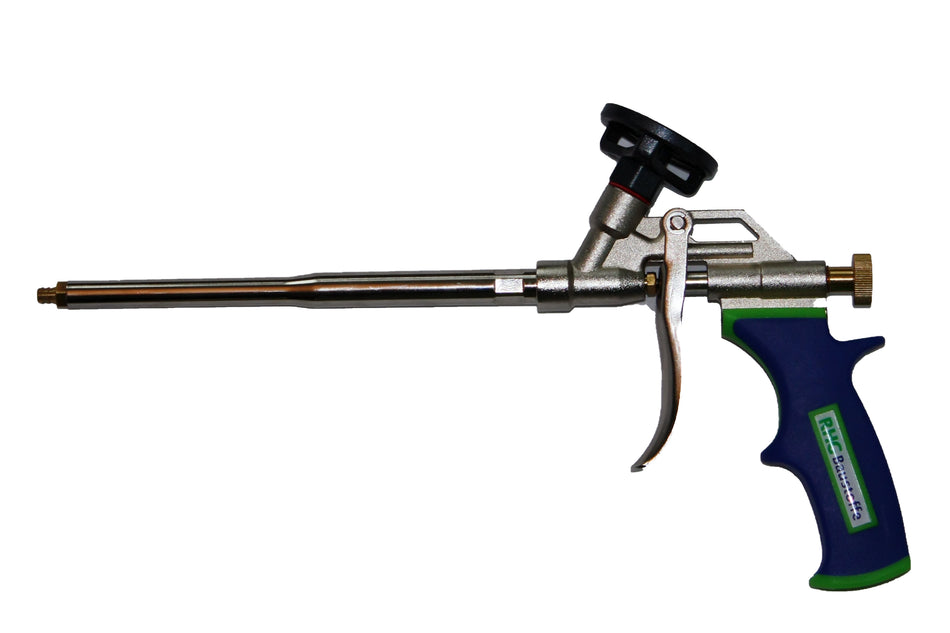 RHG PROFI PU-Schaumpistole – Für 1K Pistolenschaum, verchromt, gummierter Griff