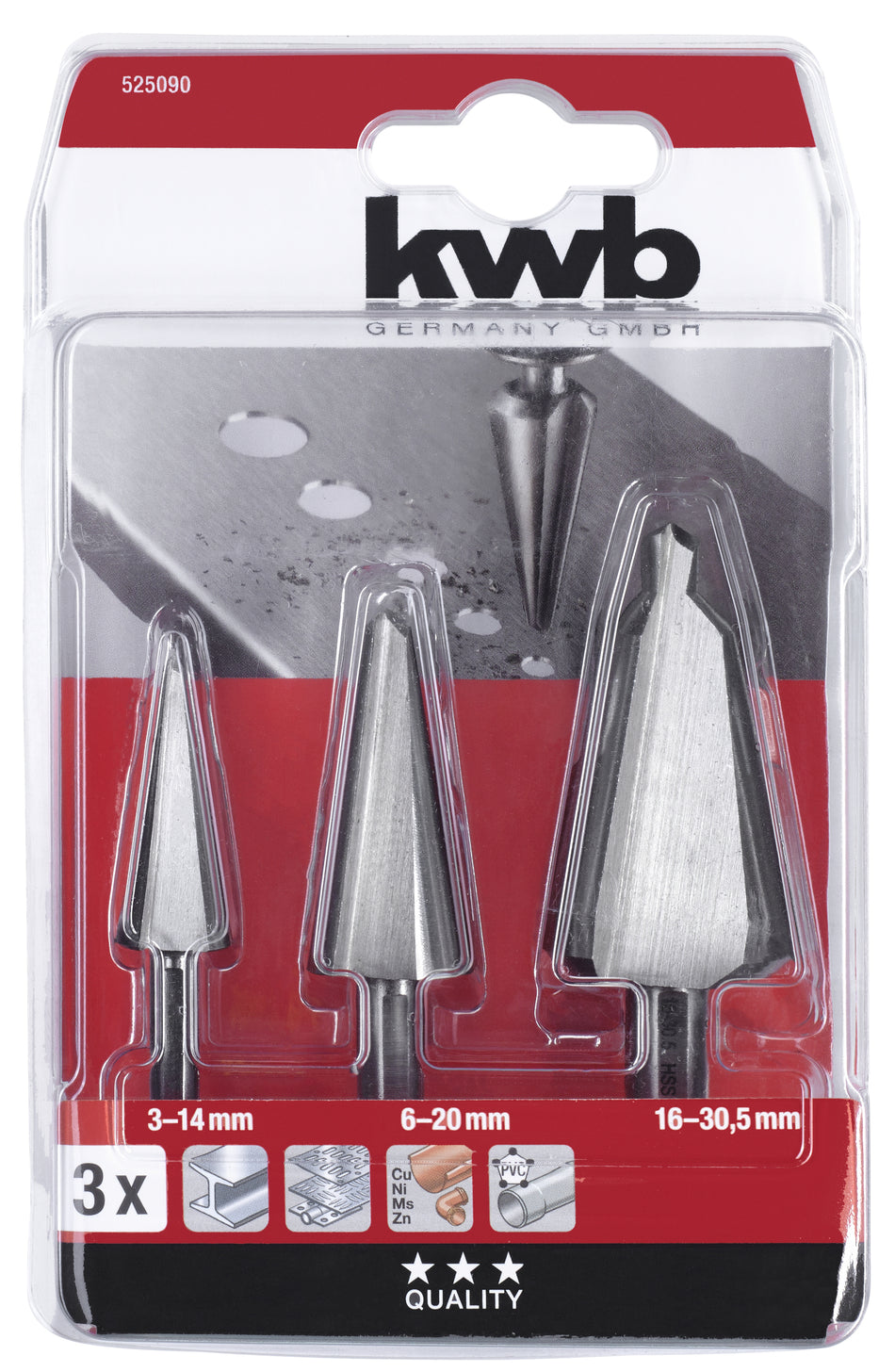 KWB Blechschälbohrersatz 3tlg.