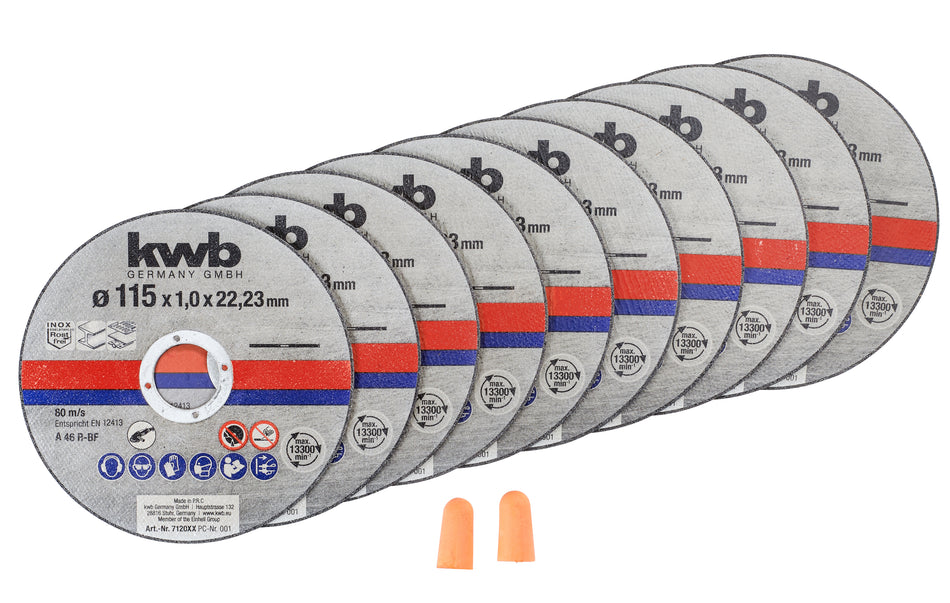 KWB Dünntrennscheibe 115x1,0 Dose 10 Stk CUT-FIX