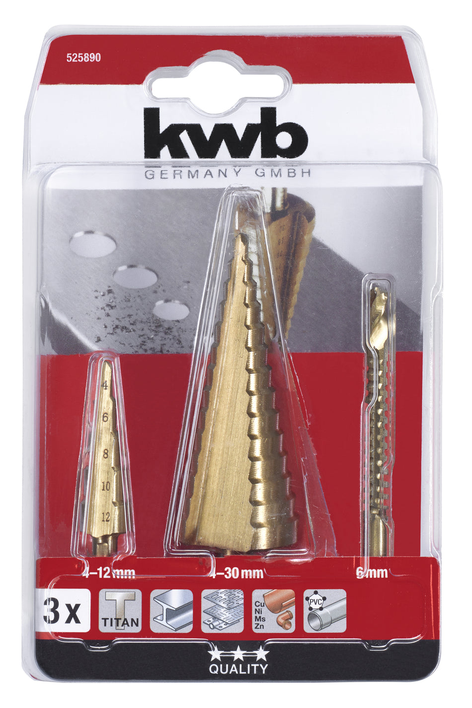 KWB Stufenbohrersatz 3tlg.