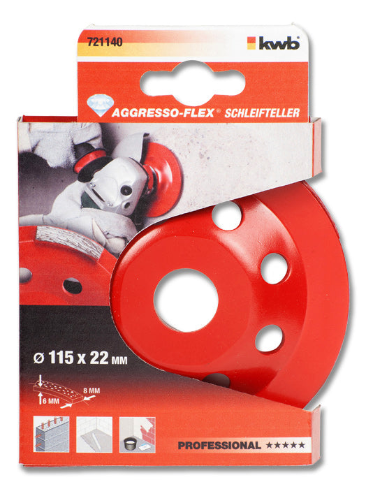KWB Diamant-Schleifteller Ø115 mm AGGRESSO-FLEX