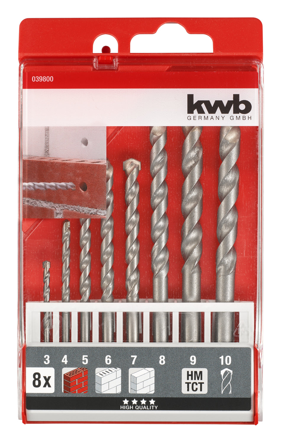 Stein-Betonbohrerkassette 3-10mm 8-tlg.