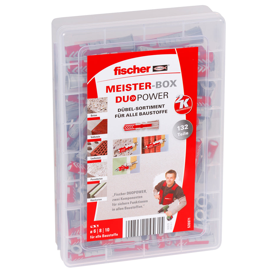 Fischer Universaldübel sortiert (132Stück) Meister-Box Duopower