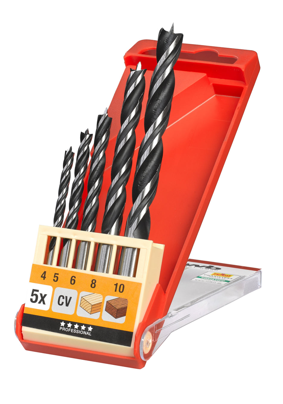 KWB Holzspiralbohrersatz CV Ø4-10 mm 5-tlg.