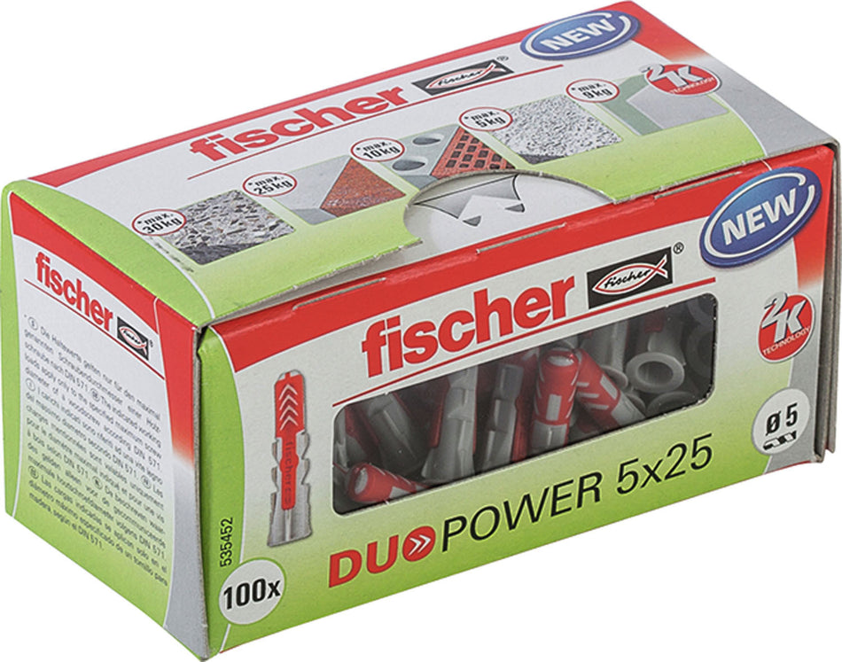 Fischer Universaldübel 5x25 LD (100 Stück) Duopower