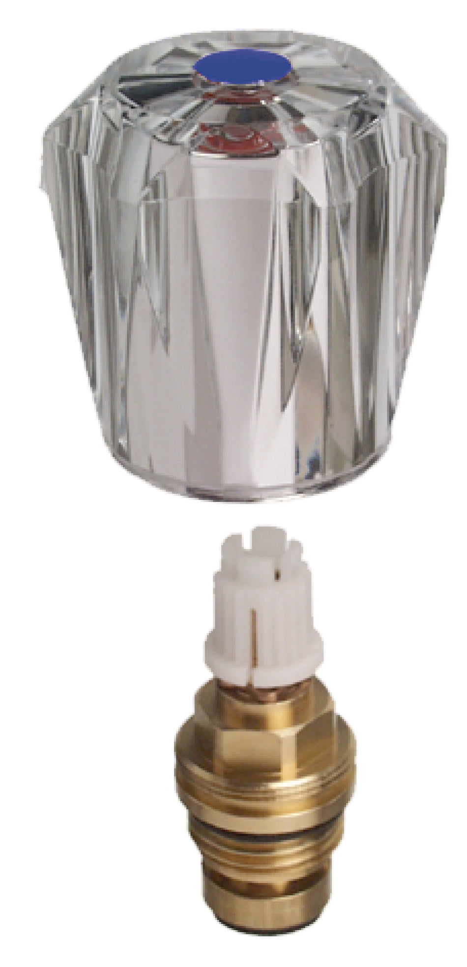 Conmetall Meister Ventiloberteil Acryl,Elt,blau 1/2