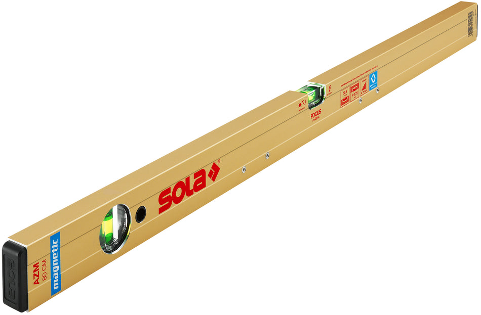 Sola Alu-Magnetwasserwaage mit neuem seitlichem Magneteinbau AZM
