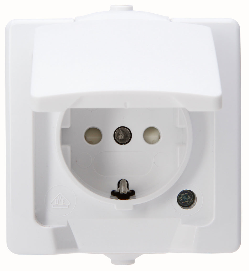 Kopp Steckdose Feuchtraum Klappdeckel mit erhöhtem Berührungsschutz Nautic