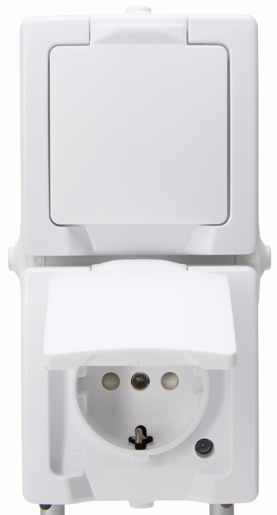 Kopp Steckdose 2-fach Kinderschutz senkrecht Feuchtraum Nautic