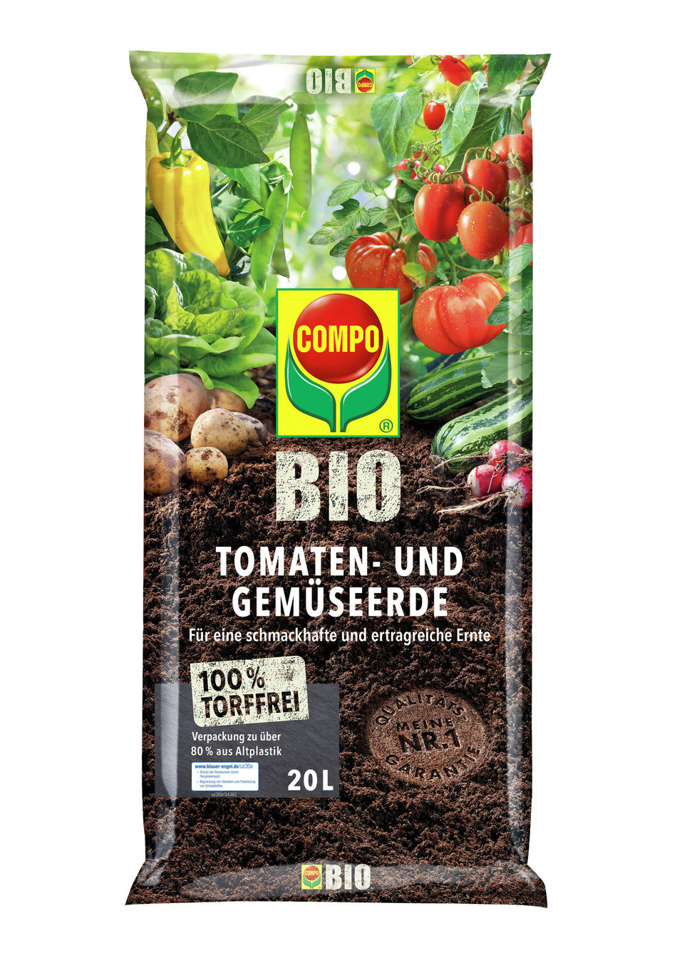 Compo Bio Tomaten und Gemüseerde 20l
