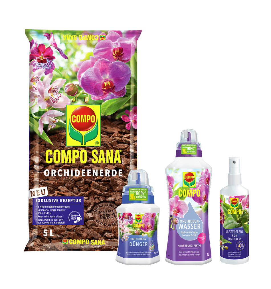 Compo Orchideenerde mit Pflegeset 6,5 Liter Sana