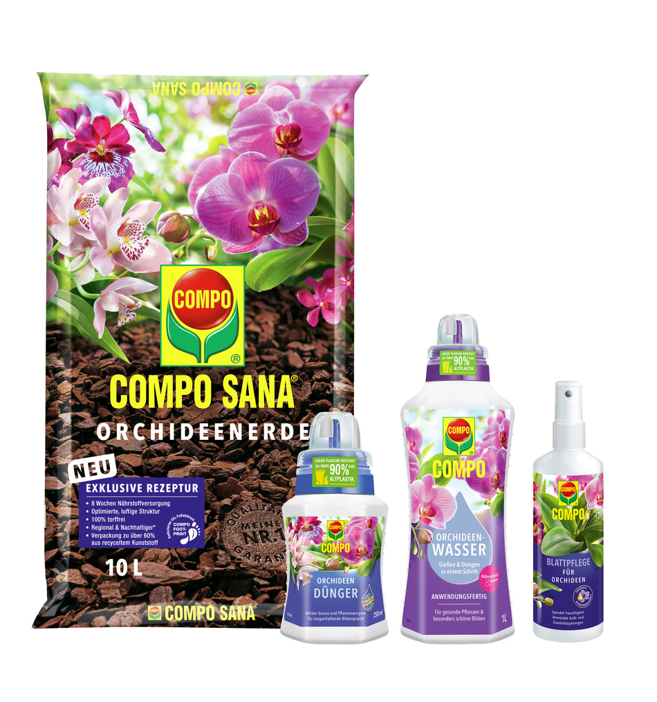 Compo Orchideenerde mit Pflegeset 11,5 Liter Sana
