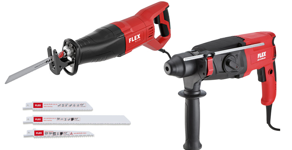 FLEX Säbelsäge RS 11-28 + Bohrhammer CHE 2-28 SDS-plus
