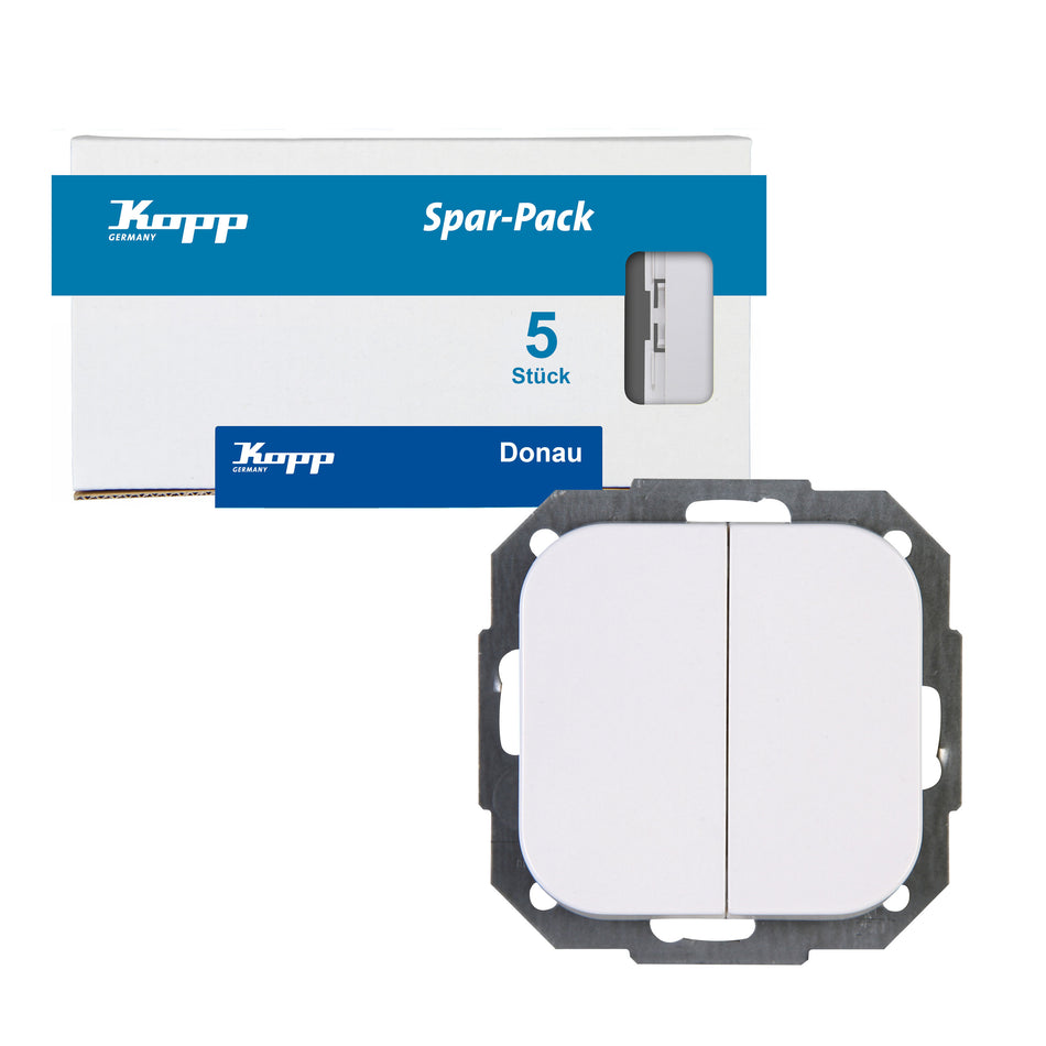 Kopp Serienschalter 5er-Set Donau