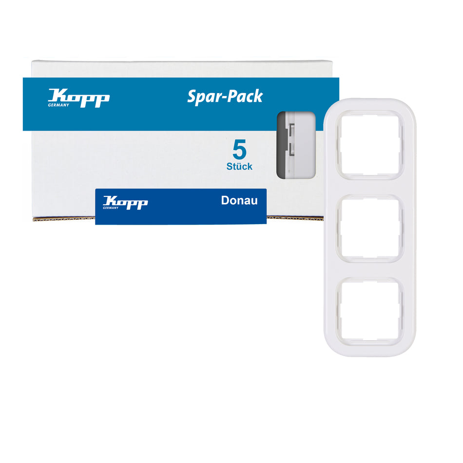 Kopp Abdeckrahmen 3-fach 5er-Set Donau