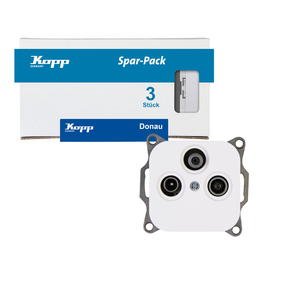 Kopp Antennensteckdose TV-RF-SAT 3er-Set Donau