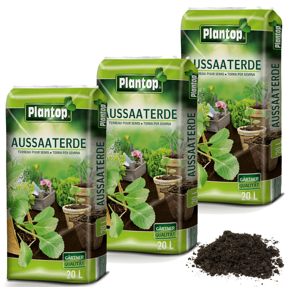 Plantop Aussaaterde 20l 3er Set