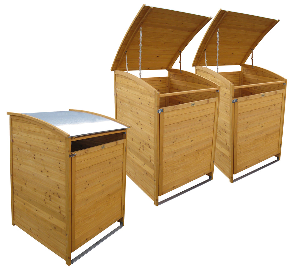 Habau Mülltonnenbox-Set 1 x 120 L 2 x 240 Liter Plus