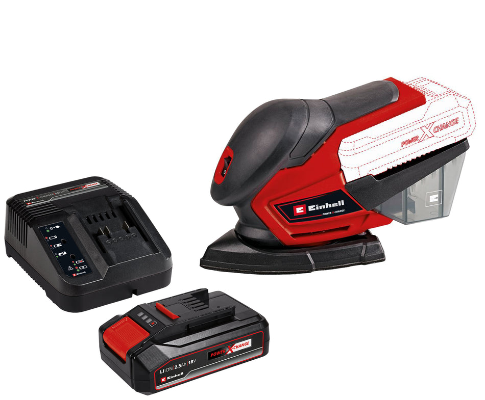 Einhell Akku-Multischleifer TE-OS 18/150 Li mit 2,5 Ah Akku Starter-Kit