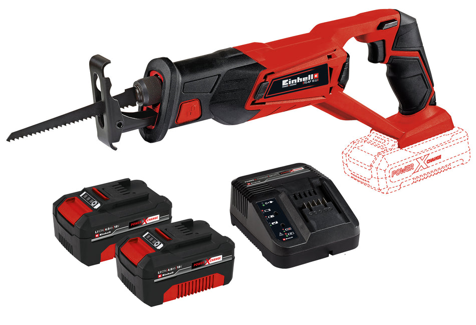 Einhell Akku-Universalsäge TE-AP Set 18 Li mit 2 x 4 Ah Akku und Ladegerät