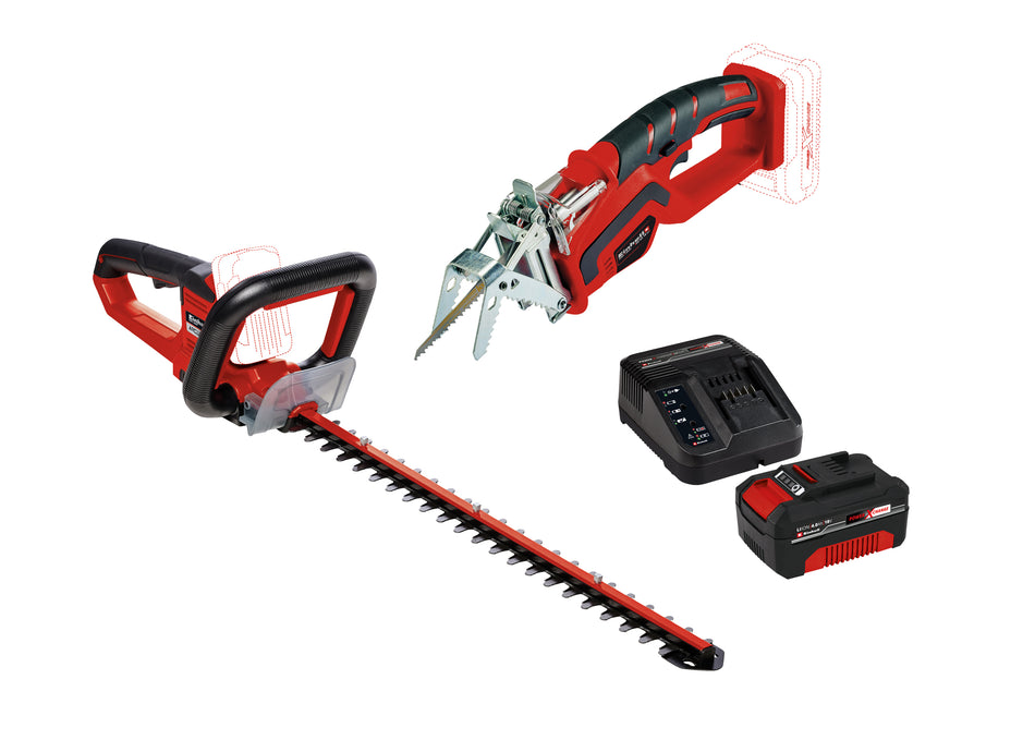 Akku-Heckenschere mit Akku-Astsäge und 4 Ah Akku Starter-Kit ARCURRA