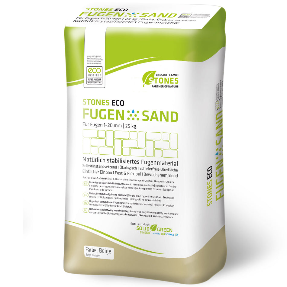 Stones Baustoffe Fugensand 25kg für Fugenbreiten 1-20mm Stones Eco