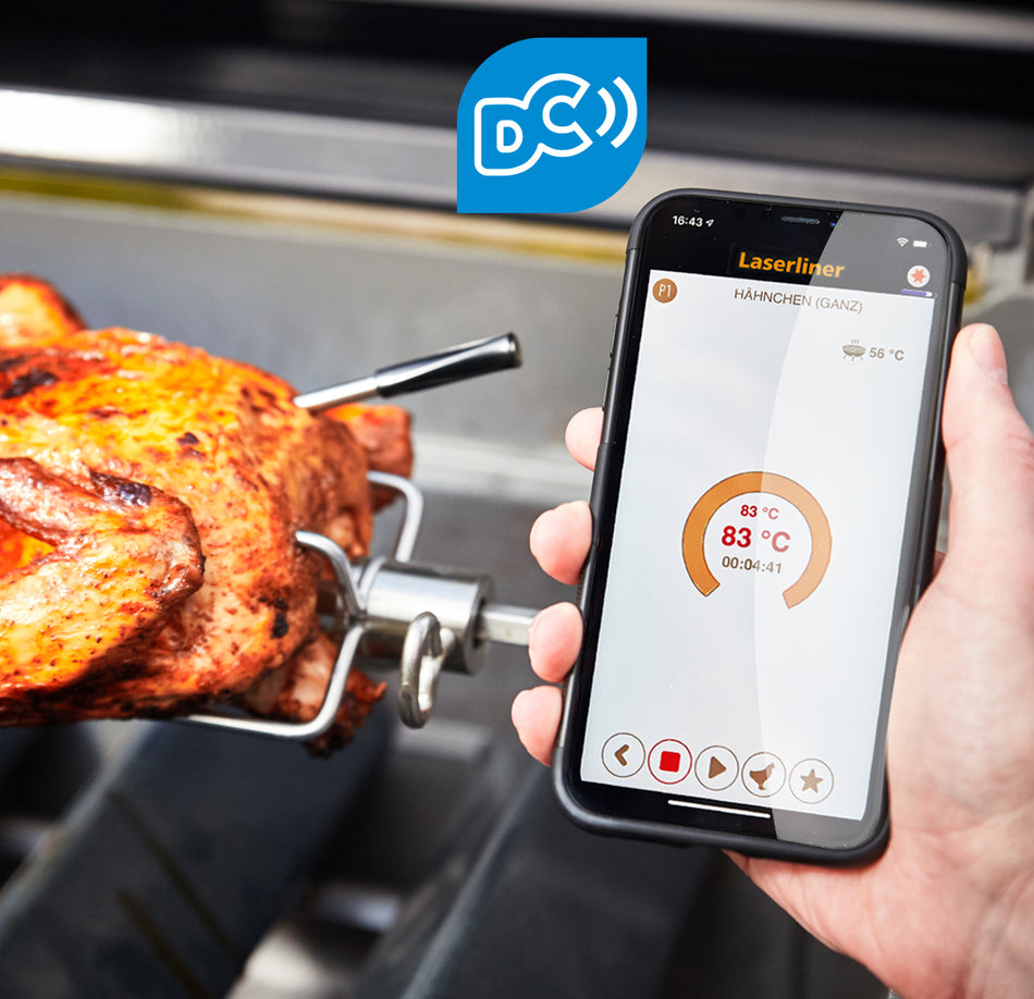 LASERLINER Kabelloses Grill-Thermometer ThermoControl Air