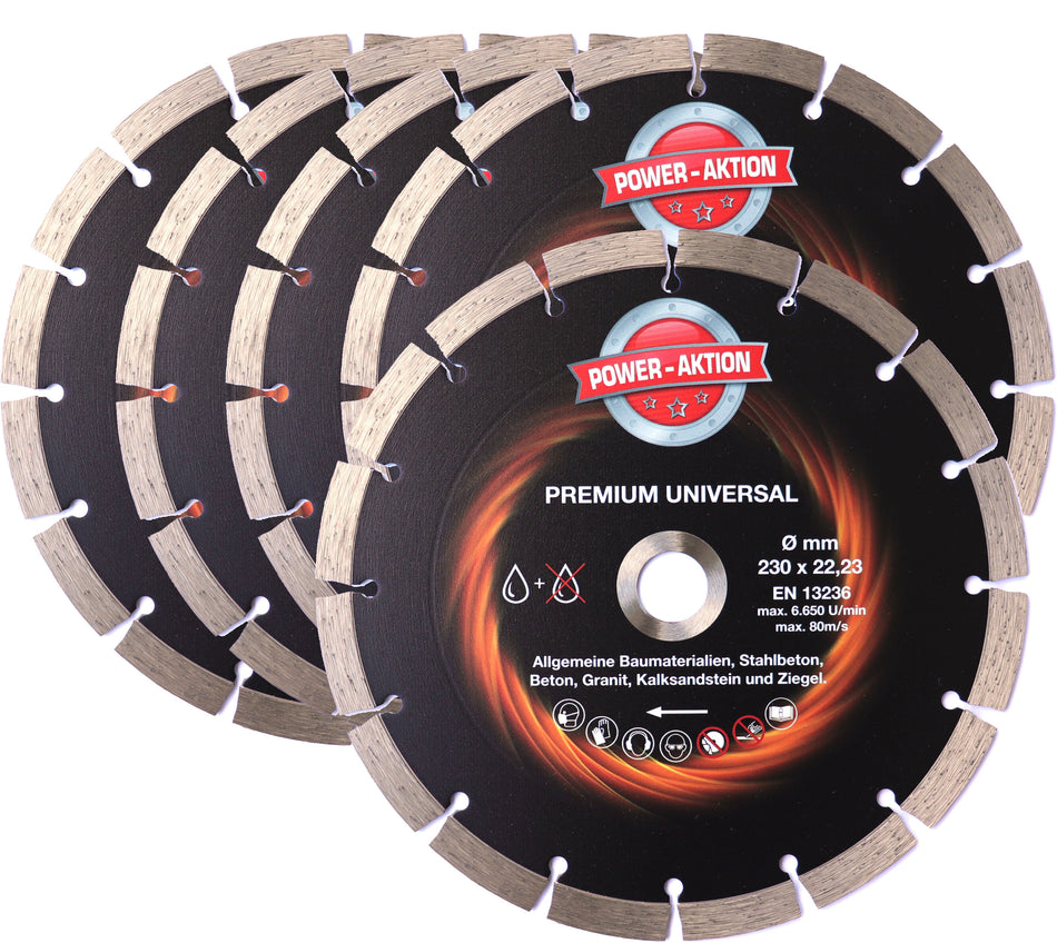 Diamant-Trennscheibe Ø230x22mm (5 Stück) Premium