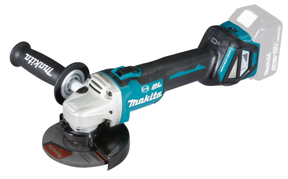 Makita Makita DGA513ZJ – 18V Akku-Winkelschleifer 125?mm mit Brushless-Motor im Makpac Gr.?3 + passender Einlage