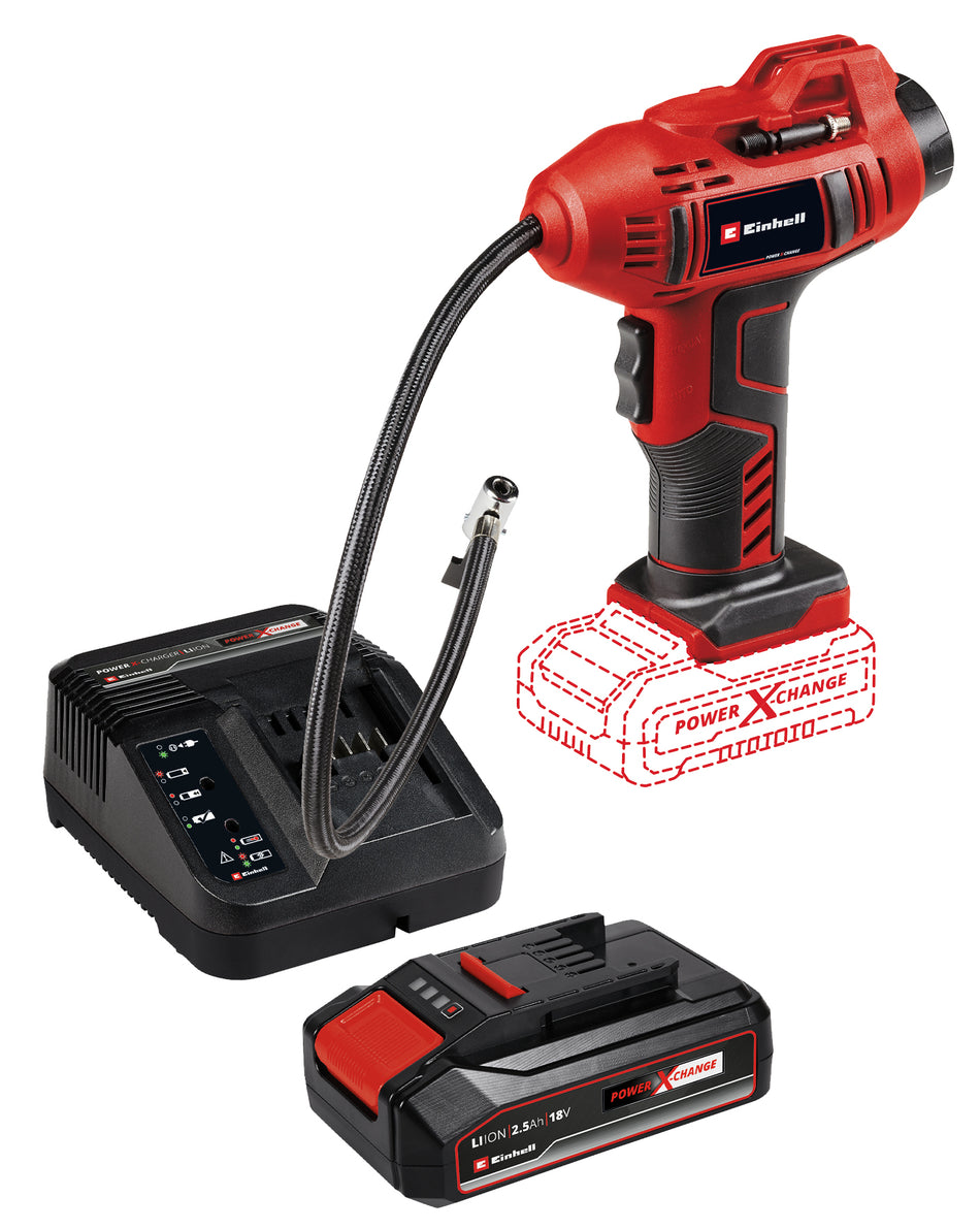 Akku-Autokompressor CE-CC 18 Li + 2,5Ah Power-X-Change Akku und Lader