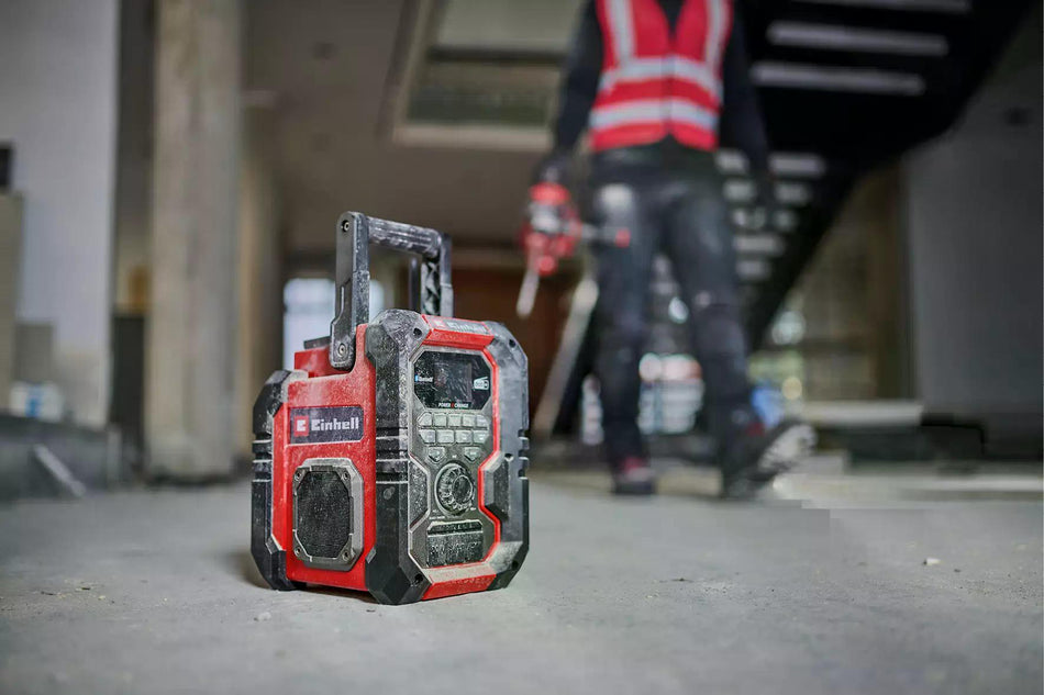 Einhell Einhell TE-CR 18 Li DAB+/FM/BT Akku-Radio (Solo, 18V, DAB+ Digitalradio, FM, Bluetooth, Power X-Change kompatibel)