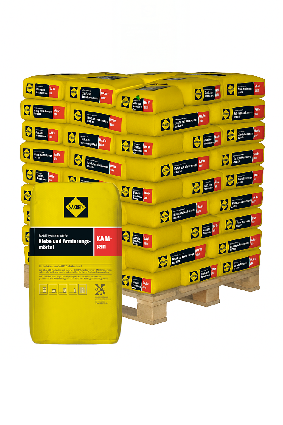 Sakret Klebe-und Armierungsmörtel KAM-san 42x 25kg grau